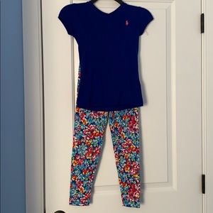 Ralph Lauren Short Sleeve Shirt with Capri Pants